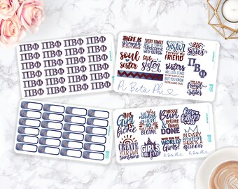 Pi Beta Phi stickers / Pi Phi Planner stickers / sorority planner stickers / Fits Erin Condren Planners, Happy Planners & more!