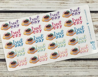 Treat stickers / Cheat day stickers / Fits Erin Condren Planners, Happy Planners, Passion Planners & more! / Calendar Stickers