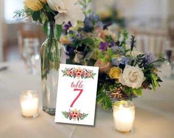 Instant Download Table Numbers / Wedding Table Numbers  //  Wedding Sign / Instant Download