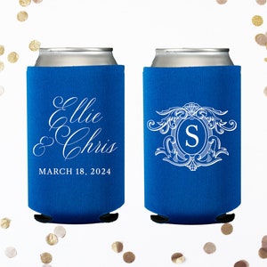 Customizable Wedding Can Coolers, Personalized Wedding Favors, Monogrammed Can Coolies, Bottle Huggers, Can Huggers, Party Can Coolers