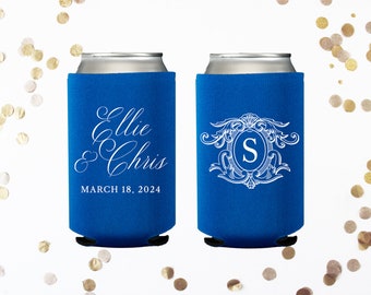 Customizable Wedding Can Coolers, Personalized Wedding Favors, Monogrammed Can Coolies, Bottle Huggers, Can Huggers, Party Can Coolers