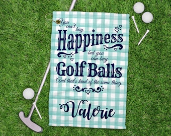 Golf Towel, Womans Golf Towel, Flower Golf Towel, Personalized Golf Towel, Personalized Womans Golf Towel, Tennis Towel, Sports Towel