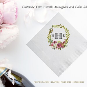 Greenery Cheers Wedding Napkins Personalized Set of 100 Napkins Modern Reception Party Decorations Decor Cocktail USA