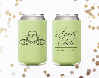 Can Cooler Wedding Favors for Guests, Custom Printed Bottle Huggers, Personalized Favors, Outdoor Wedding, Craft Beer, Engagement Party