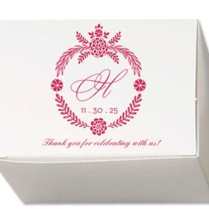 Wedding Favor Truffle Box, Custom Favor Box, Candy Box, Personalized Box, Jordan Almond Box, Shower Favors, Personalized Monogram