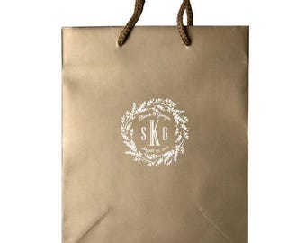 Wedding Welcome Bags with Foil, Wedding Hospitality Bags, Wedding Guest Bags,  Personalized Wedding Bags, Gift Bag, Wedding tote 296