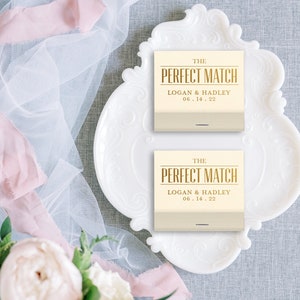 The Perfect Match Matchbooks - Wedding Matchbook, Wedding Decor, Wedding Gift, Bridal Shower
