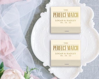 The Perfect Match Matchbooks - Wedding Matchbook, Wedding Decor, Wedding Gift, Bridal Shower