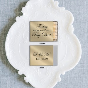 Personalized Wedding Matchbox Favors, Custom Printed Matches, Monogrammed Matchbook, Gold Foil Sparkler Send Off Matches, Cigar Bar Matches