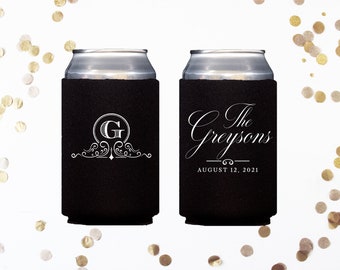 Personalized Can Coolers, Monogrammed Can Cooler, Wedding Favors, Custom Party Favors, Cheers Favor, Can Cooler Favor, Neoprene Can Coolers