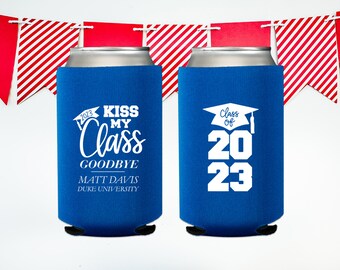 Graduation Party Can Coolers, Personalized Party Favors, Class of 2024 Decorations, Custom Printed Drink Holder