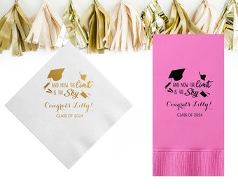 The Class of 2024 Napkins Personalized, Graduation Party Napkins, Class of 2024 Party Decor, Set of 100 High School College