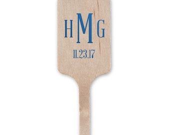 Personalized Wooden Stir Sticks, Single Initial Stir Sticks, Custom Drink Stirrers, Personalized Swizzle Sticks, Custom Barware, Stir  203
