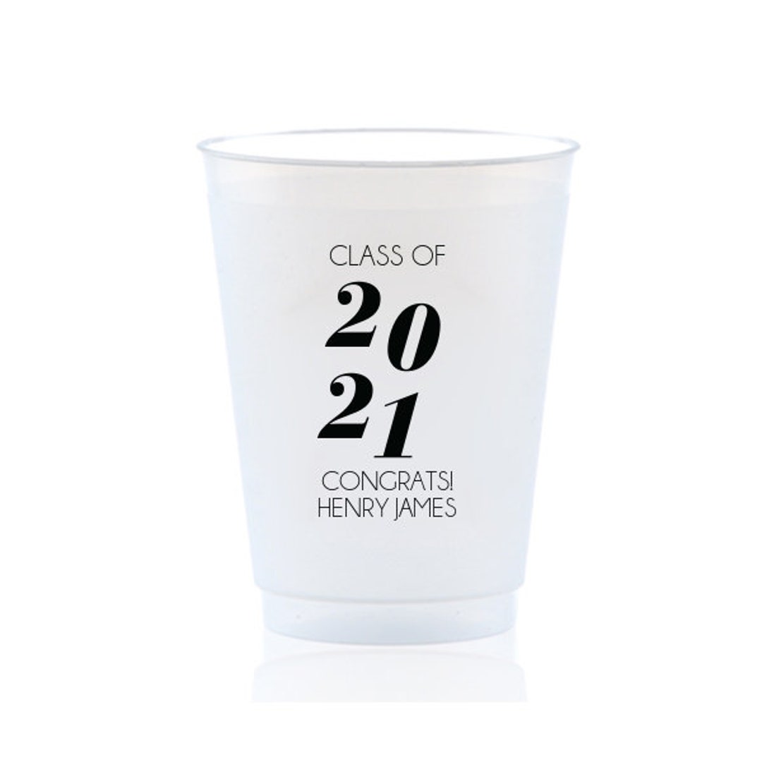 Personalized Graduation Party Cups, Class of 2024 Decorations, Grad