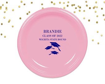 Personalized Graduation Party Plates - The Tassel was Worth the Hassle - 10 inch Dinner, Buffet, BBQ Custom Printed Paper or Plastic Plates