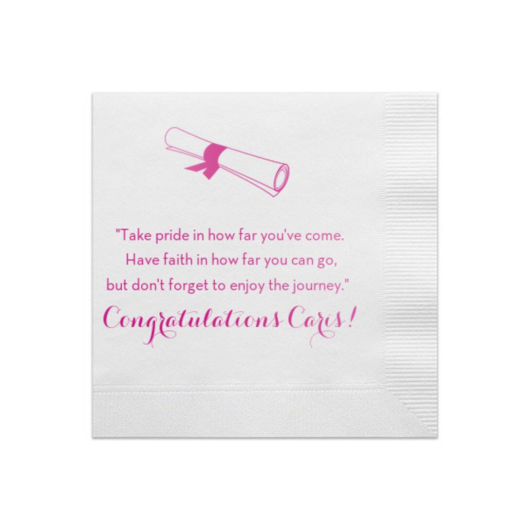 Beverage Napkins, Graduation Napkins, Class of 2025, Graduation Party, Congrats Grad, Cocktail