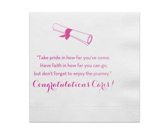 Beverage Napkins, Graduation Napkins, Class of 2024, Graduation Party, Congrats Grad, Cocktail Napkins, Party Napkins, 2024 Graduation 224