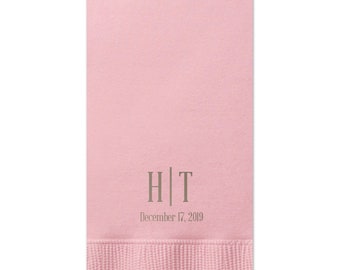 Monogram Guest Towels, Cheers Wedding Napkins, Party Napkin, Custom Monogram, Monogram Napkin, Hand Towel, Paper Napkin, Cocktail Napkin 205