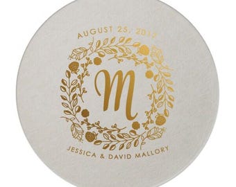 Coasters, Wedding Coasters, Drink Coaster, Personalized Coaster, Anniversary Party Gift, Weddings, Party Supplies, Monogrammed Coaster 294