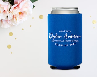 Custom Graduation Can Coolers, Congrats to the Grad Beverage Insulator, Graduation Party Favor, Drink Huggie, Graduation Gift