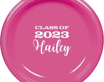 Personalized Graduation Party Plates - The Tassel was Worth the Hassle - 10 inch Dinner, Buffet, BBQ Custom Printed Paper or Plastic Plates