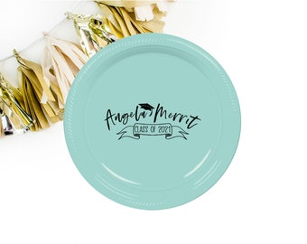 Graduation Plates, Custom Graduation Party Plates, Graduation Party Supplies, Grad Party Ideas, High School Graduation, Graduation 2024