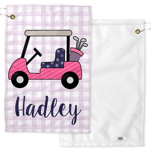 Lila Golf Golf Handtuch Personalisiertes Golf-Handtuch Golf-Handtuch Damen League Geschenk Damen-Golf-Handtuch Mädchen-Golf-Handtuch Golft Geschenk Muttertag