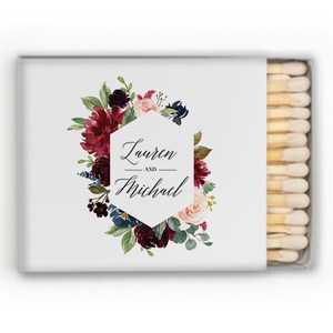 Personalized Wedding Matches, Wedding Matches Custom Matchbox Wedding Favors for Guests Wedding Send Off Cigar Bar Candle Favor