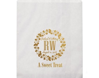 Wedding goodie bag, party favor bag, candy bar bag, custom shopping bag, kids birthday party bag, candy bag, personalized paper bag 296