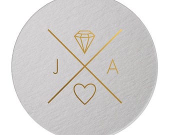 Custom Drink Coasters, Bar Coasters, Custom Favors, Foil Stamped Coaster, Party Coaster, Wedding Favors, Personalized Favors, Bar Decor 263