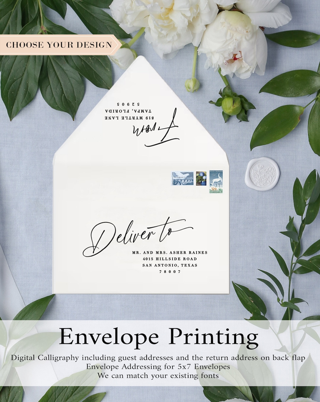 Address Printing on Envelopes - Custom Mailing Addresses And/or Return ...