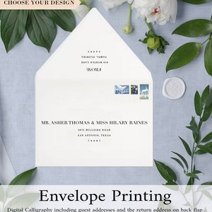 Personalized Envelopes | Envelops, Envelope Printing, Printed Envelopes, Addressed Envelopes, Modern Elegant Wedding Envelopes