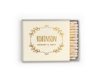 monogrammed matchbook, reception matches, wedding matches, sparkler send off matchbox, reception match book, cigar bar, matchbook, favor 232