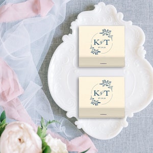 Personalized Matchbooks Wedding Favors Initial Monogram Branches - Wedding Favors, Personalized Wedding Matches, Custom Matchbook Favors