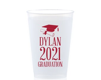 Personalized Graduation Cups High School Graduation Party Decorations Custom Plastic Cups Class of 2024 Party Favors