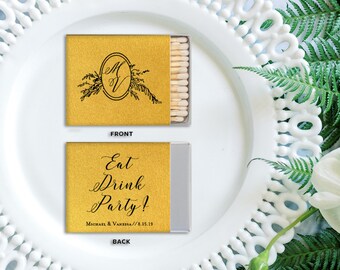 Custom Matchboxes with initials - Wedding Favors, Wedding Matches, Wedding Decor, Personalized Matches, Custom Matchboxes, Match Box Favor
