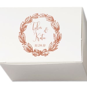 Wedding Favor Truffle Box, Custom Favor Box, Candy Box, Personalized Box, Jordan Almond Box, Shower Favors, Personalized Monogram 291