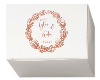 Wedding Favor Truffle Box, Custom Favor Box, Candy Box, Personalized Box, Jordan Almond Box, Shower Favors, Personalized Monogram 291