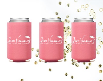 Personalized Graduation Can Coolers Graduation Party Favors 2025 Grad Party Decorations Custom Beer Huggers
