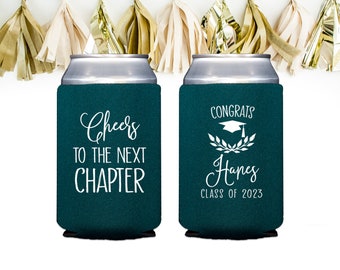 Custom Graduation Custom Can Coolers, Cheers to the Graduate, Graduation Party Favor, Personalized Graduation Gift