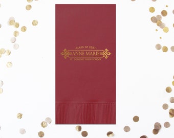 Graduation Party, Class of 2025, Graduation Napkins, Personalized Napkins, Congrats Grad, Beverage Napkins, Cocktail Napkins, Party Napkins