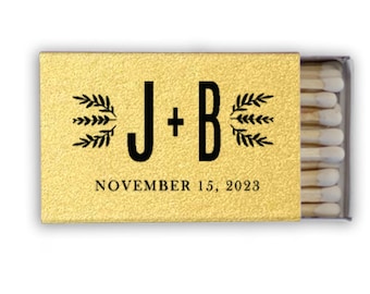 Monogrammed Wedding Matches, Personalized Wedding Matches, Custom Matchbook Wedding Monogram Favors, Custom Printed Matches,