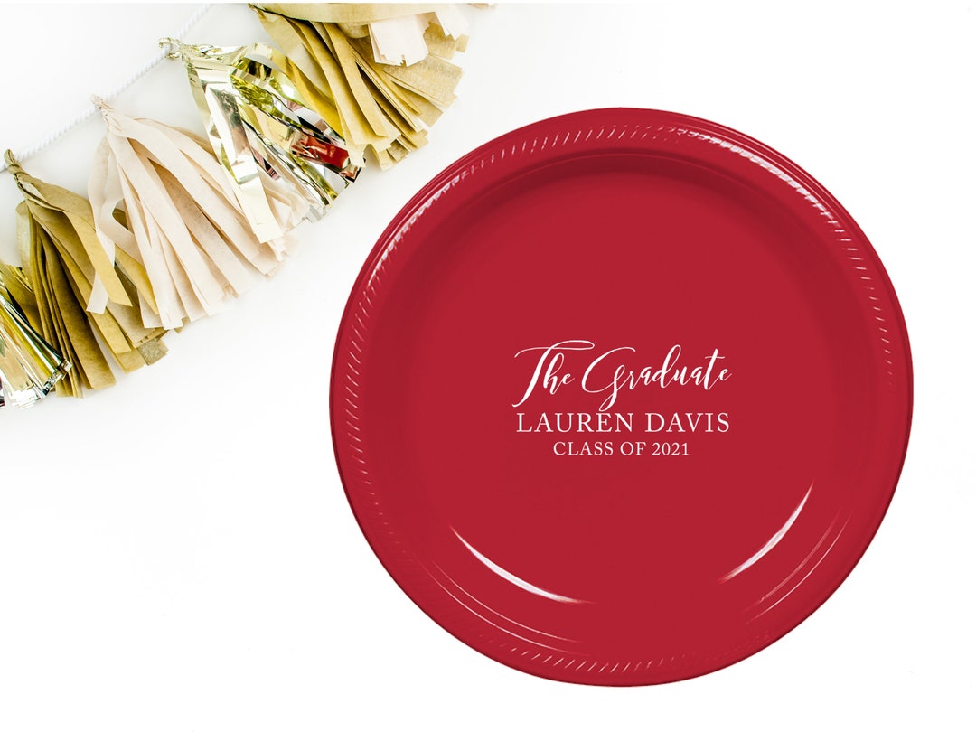 Custom Printed Graduation Plates, Personalized Printed Plates, Custom