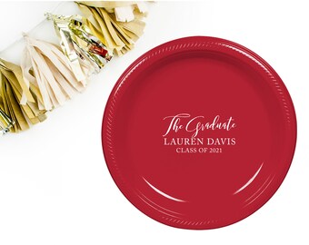 Custom Printed Graduation Plates, Personalized Printed Plates, Custom Monogram Plates, Class of 2025 Personalized Plates, Graduation Decor