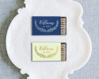 50+ Personalized Monogram Wedding Matchboxes, Matches, Personalized Wedding Favors, Custom Party Favors, Modern Design