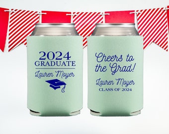 Graduation Favors, Graduation Can Cooler, Grad Party Decorations, High School Graduation Party, Class of 2024 Gift, Educated AF