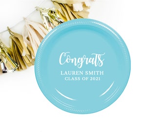 Graduation Plates, Custom Graduation Party Plates, Graduation Party Supplies, Grad Party Ideas, High School Graduation, Graduation 2024