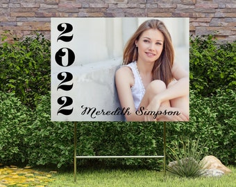 2024 Graduation Yard Sign with H-Stake, Personalized Outdoor High School College Graduation Signs, Custom Lawn Decorations, Class of 2024