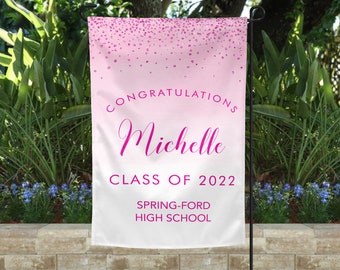 Senior Garden Flag. Graduation Senior Flag. Class of 2024 gifts. Personalized Graduation Gift Class of 2024. Gift for him. Gift for her.