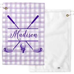 Personalisiertes Golf-Handtuch mit Name, Blumen-Golf-Handtuch, Damen-Golf-Handtuch, Damen-Golf-Handtuch, Mädchen-Golf-Handtuch, Geschenk für Mama